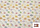 Acheter Tissu Matelassé en Coton Poissons Colorés