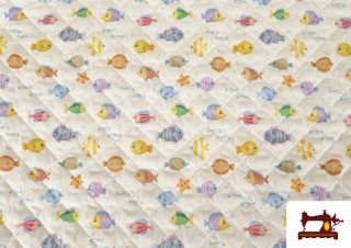 Acheter Tissu Matelassé en Coton Poissons Colorés Acheter Tissu Matelassé en Coton Poissons Colorés