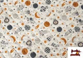 Acheter Tissu Matelassé en Coton Animaux dans l'Espace Acheter Tissu Matelassé en Coton Animaux dans l'Espace