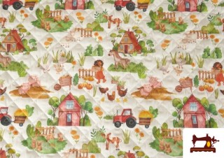 Acheter Tissu Matelassé en Coton Ferme Enfantine Acheter Tissu Matelassé en Coton Ferme Enfantine