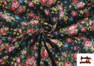 copy of Tissu en Popeline avec Imprimé Floral Classique Orange
