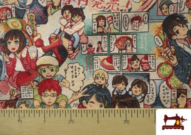 Acheter en ligne Tissu Gobelin Tissé Motifs Anime