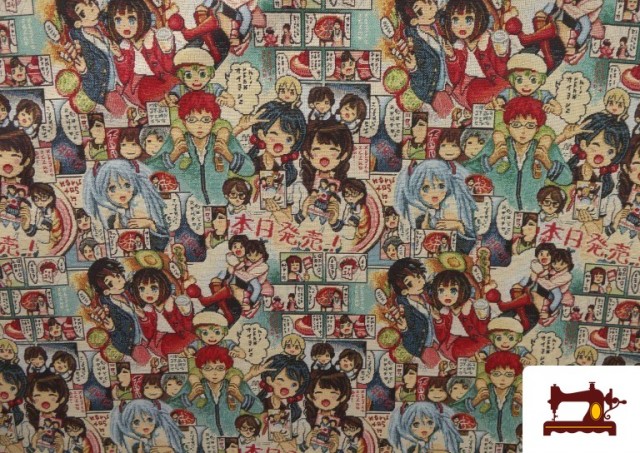 Acheter Tissu Gobelin Tissé Motifs Anime