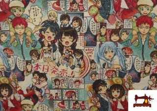 Vente de Tissu Gobelin Tissé Motifs Anime