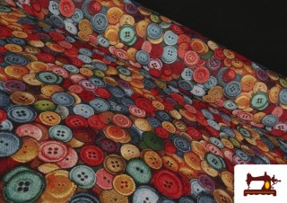 Acheter Tissu Gobelin Tissé Motifs Boutons