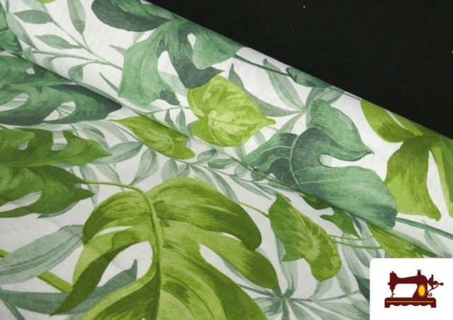 Tissu Tropicale Verte