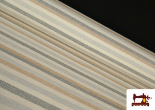 Tissu Loneta Panama Rayures couleur Beige