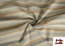 Acheter en ligne Tissu Loneta Panama Rayures couleur Beige