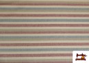 copy of Tissu en Canvas Panama à Rayures couleur Rouge