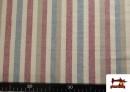 Vente de copy of Tissu en Canvas Panama à Rayures couleur Rouge
