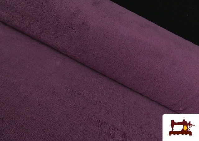 Tissu Éponge en Bambou de Couleurs Pastel couleur Mauve noire