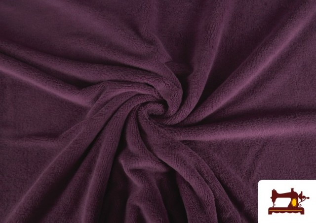 Vente de Tissu Éponge en Bambou de Couleurs Pastel couleur Mauve noire