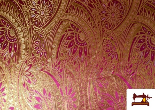 Acheter copy of Tissu Fuchsia Brocart Brillant Argenté couleur Fuchsia