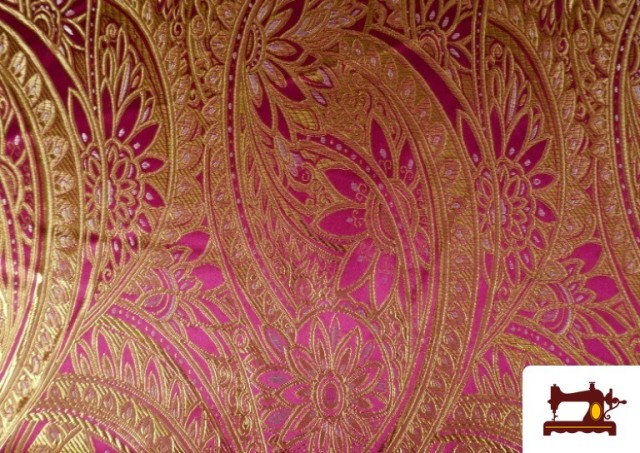 Vente de copy of Tissu Fuchsia Brocart Brillant Argenté couleur Fuchsia