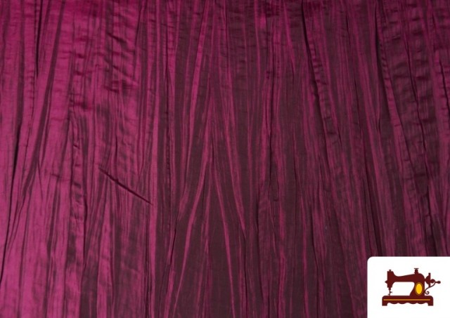 Acheter copy of Tissu en Soie Naturel Shantung avec Imprimé Jaune couleur Fuchsia