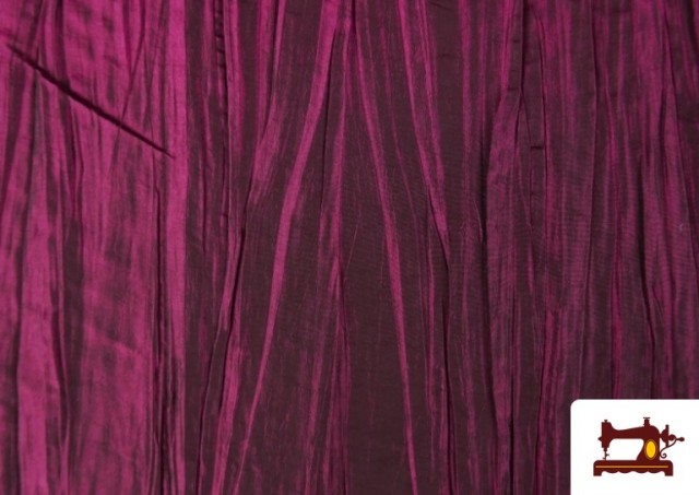 Vente de copy of Tissu en Soie Naturel Shantung avec Imprimé Jaune couleur Fuchsia