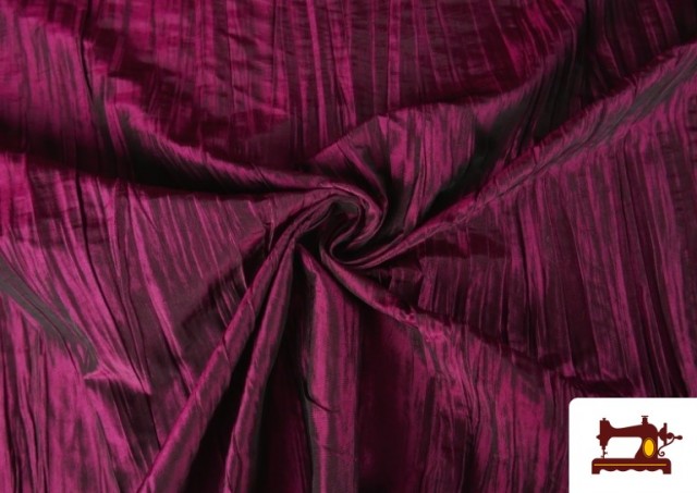 Acheter en ligne copy of Tissu en Soie Naturel Shantung avec Imprimé Jaune couleur Fuchsia