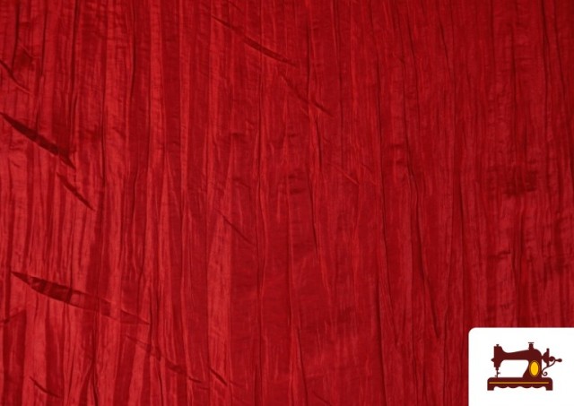copy of Tissu en Soie Naturel Shantung avec Imprimé Jaune couleur Rouge