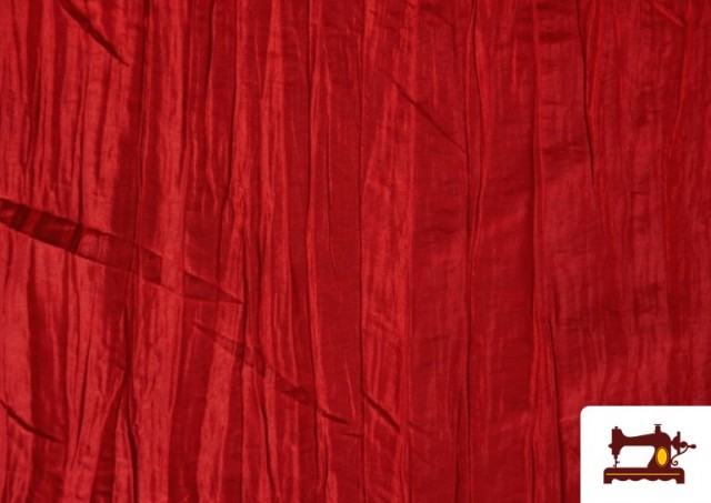 copy of Tissu en Soie Naturel Shantung avec Imprimé Jaune couleur Rouge
