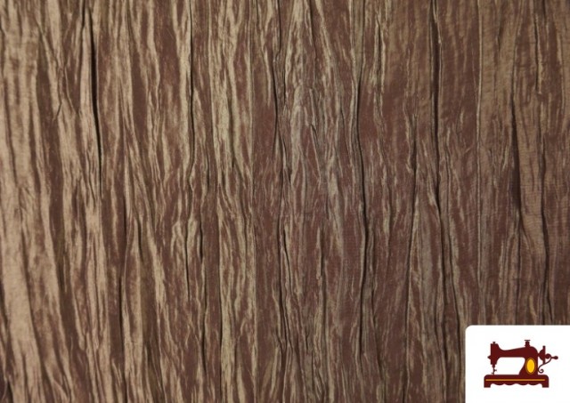Acheter copy of Tissu en Soie Naturel Shantung avec Imprimé Jaune couleur Bronzé