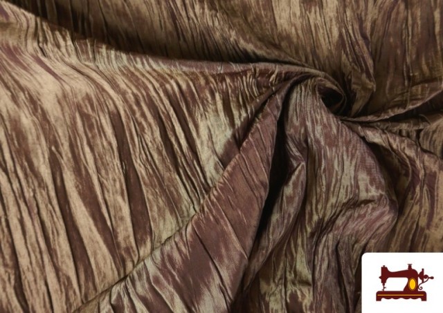Acheter en ligne copy of Tissu en Soie Naturel Shantung avec Imprimé Jaune couleur Bronzé