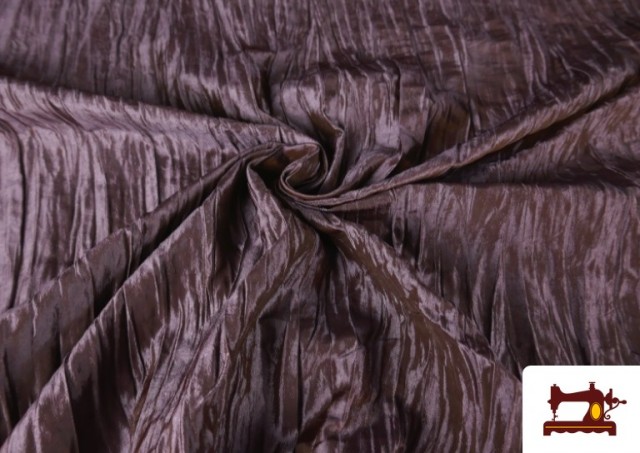 Acheter copy of Tissu en Soie Naturel Shantung avec Imprimé Jaune couleur Mauve