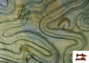 Acheter en ligne Organza en Soie Naturelle Brodée Tie-Dye Batik couleur Vert