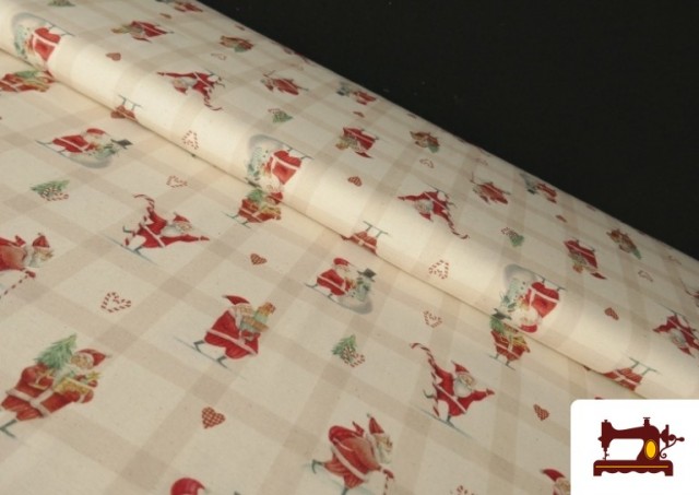 copy of Tissu en Coton Imprimé avec Boules de Noël Gris