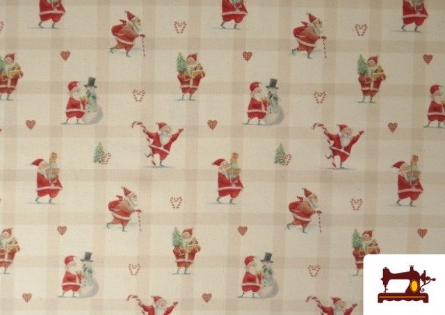 Acheter copy of Tissu en Coton Imprimé avec Boules de Noël Gris