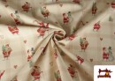 Vente en ligne de copy of Tissu en Coton Imprimé avec Boules de Noël Gris