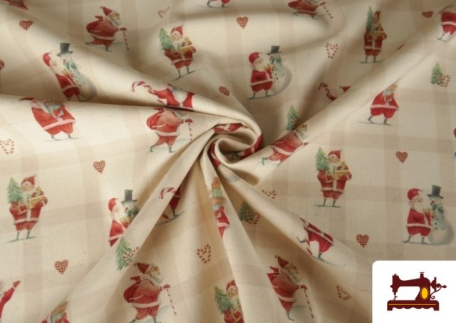 Vente en ligne de copy of Tissu en Coton Imprimé avec Boules de Noël Gris