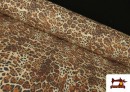 Tissu Loneta Imprimé Léopard Marron