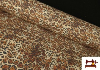 copy of Tissu en Canvas Imprimé Léopard Marron