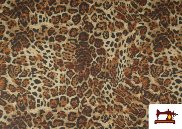 Acheter en ligne copy of Tissu en Canvas Imprimé Léopard Marron
