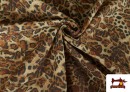 Tissu Loneta Imprimé Léopard Marron