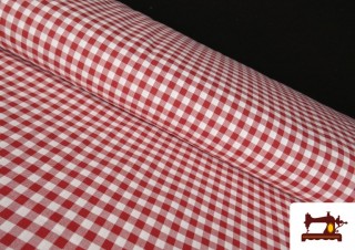 Tissu de Nappage à Carreaux Vichy Rouges 1cm Tissu de Nappage à Carreaux Vichy Rouges 1cm