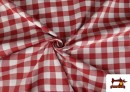 Acheter en ligne Tissu de Nappage à Carreaux Vichy Rouges 2cm