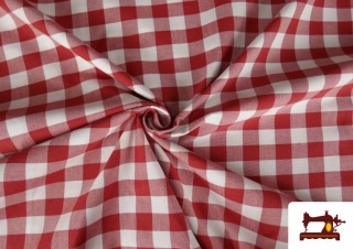 Acheter en ligne Tissu de Nappage à Carreaux Vichy Rouges 2cm