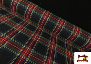 Tissu Viella Imprimé Carreaux Classiques Rouge et Noir