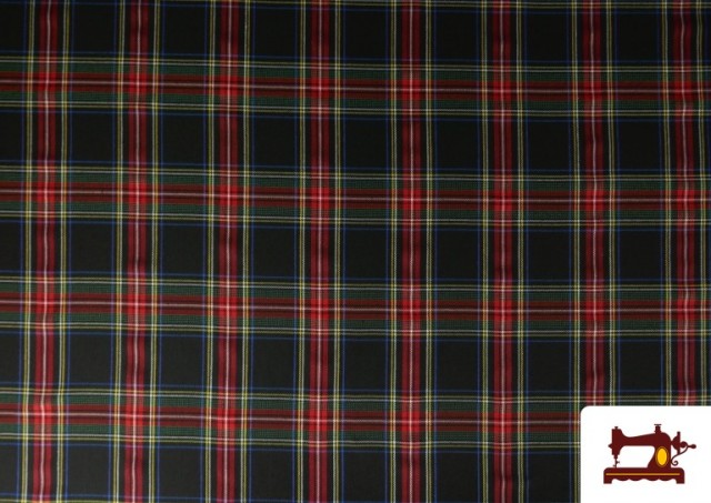 Acheter Tissu Viella Imprimé Carreaux Classiques Rouge et Noir
