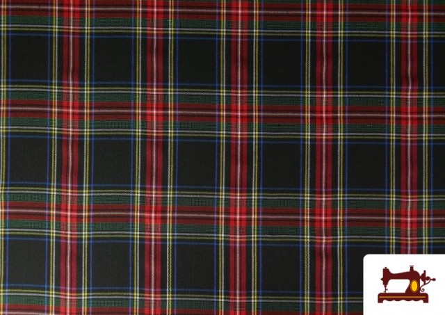 Vente de Tissu Viella Imprimé Carreaux Classiques Rouge et Noir