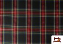 Acheter en ligne Tissu Viella Imprimé Carreaux Classiques Rouge et Noir