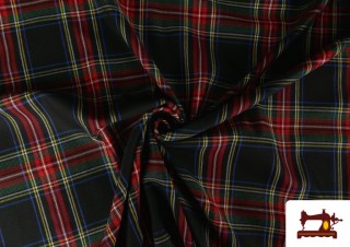 Tissu Viella Imprimé Carreaux Classiques Rouge et Noir