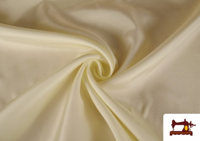 Vente de Tissu Doublure Rayonne Colorée Largeur 70 cm - pièce de 50 mètres couleur Crème