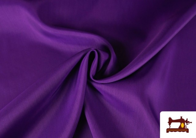 Acheter en ligne Tissu Doublure Rayonne Colorée Largeur 70 cm - pièce de 50 mètres couleur Violet foncé