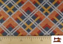 Acheter en ligne Tissu Punto Roma Imprimé Carreaux Classiques