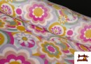 Tissu Polaire Coraline Doux à Fleurs