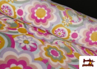 Tissu Polaire Coraline Doux à Fleurs