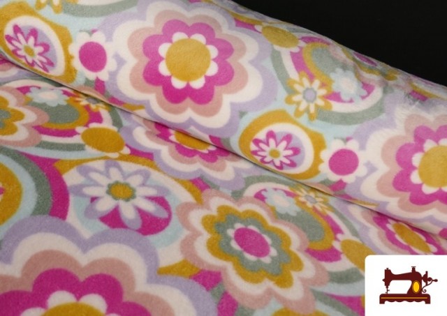 Tissu Polaire Coraline Doux à Fleurs