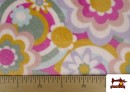 Acheter en ligne Tissu Polaire Coraline Doux à Fleurs